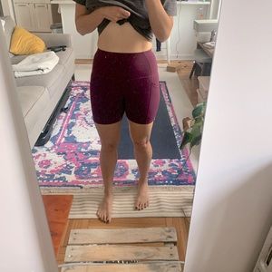 Oiselle plum pocket jogger shorts size 4